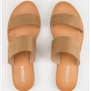 Soda Nude Flat Sandals, Women’s 8